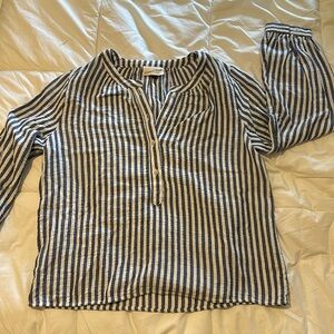 Striped lightweight top